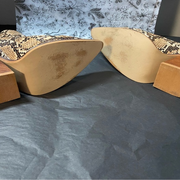 Steve Madden | Women's brown & cream Leather Python Print Ankle Boots - 10 - Picture 9 of 9